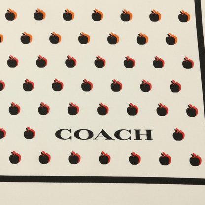 29CEH30-Apple Dot Printed Silk Bandana-Chalk