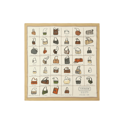 29CEH31-Originals Catalog Printed Silk Bandana-Chalk/Taupe
