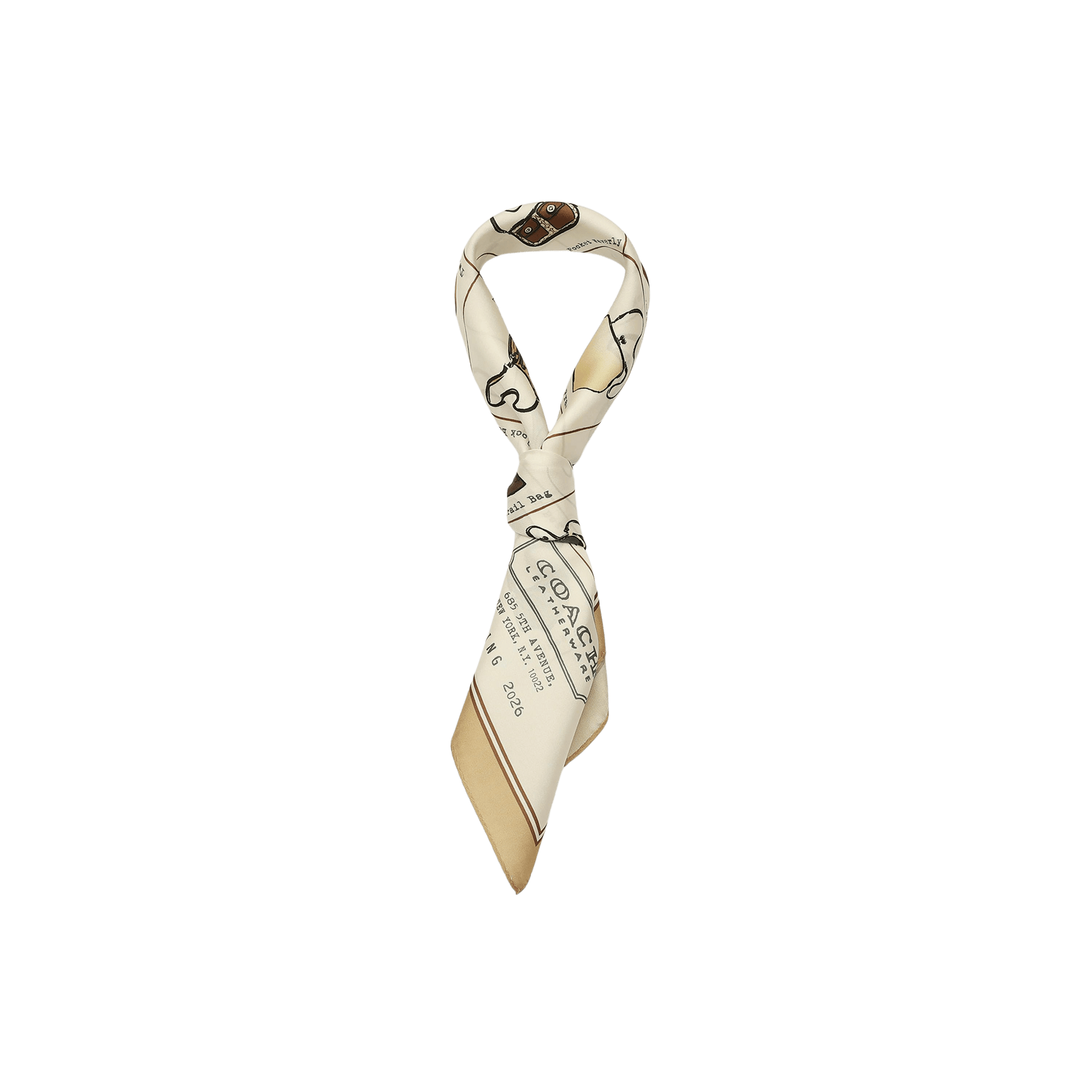 29CEH31-Originals Catalog Printed Silk Bandana-Chalk/Taupe