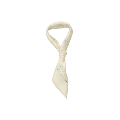 29CEH32-Stitch Printed Silk Bandana-Chalk / Blue