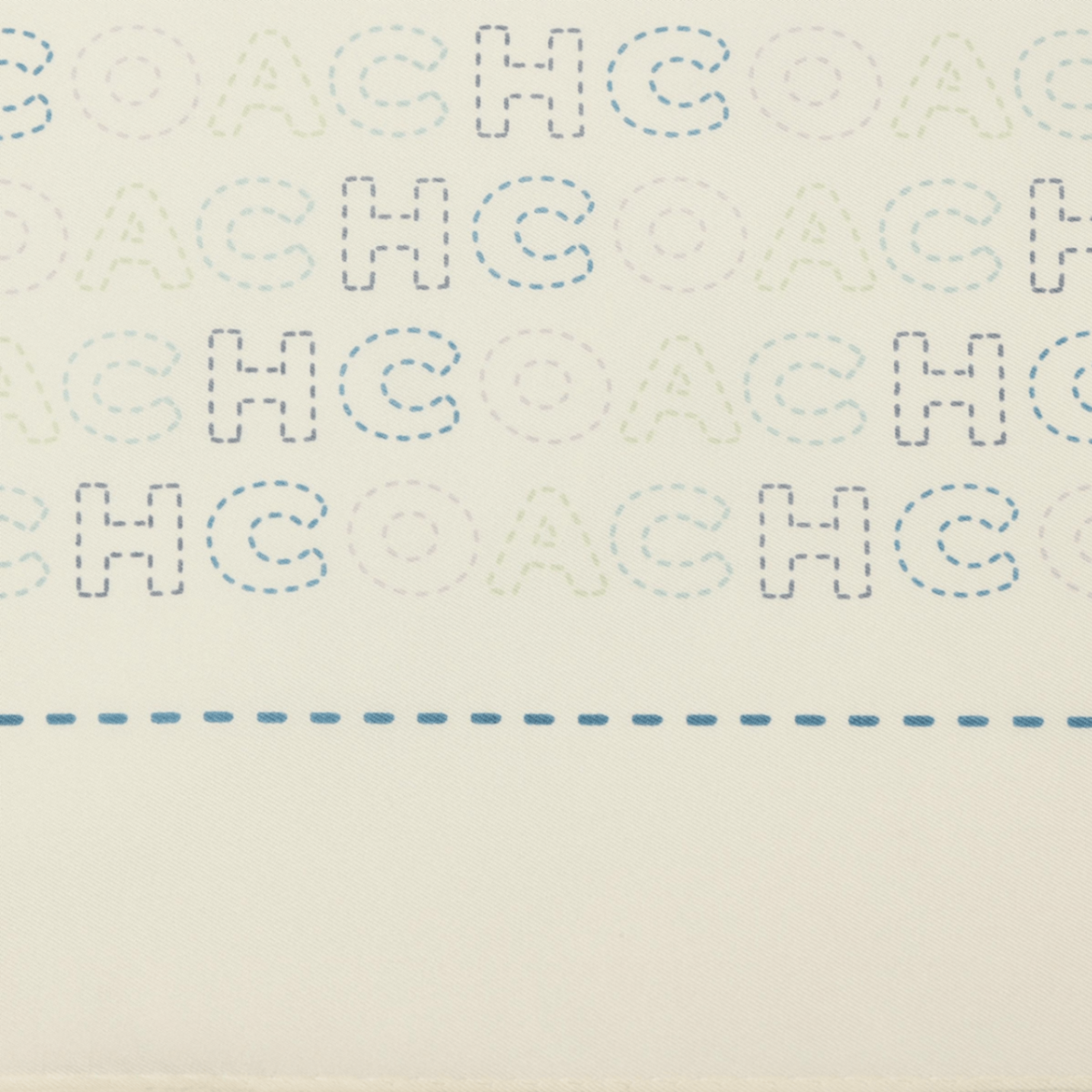 29CEH32-Stitch Printed Silk Bandana-Chalk / Blue