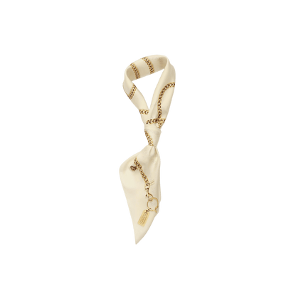 29CEH35-Charms Printed Silk Square-Chalk