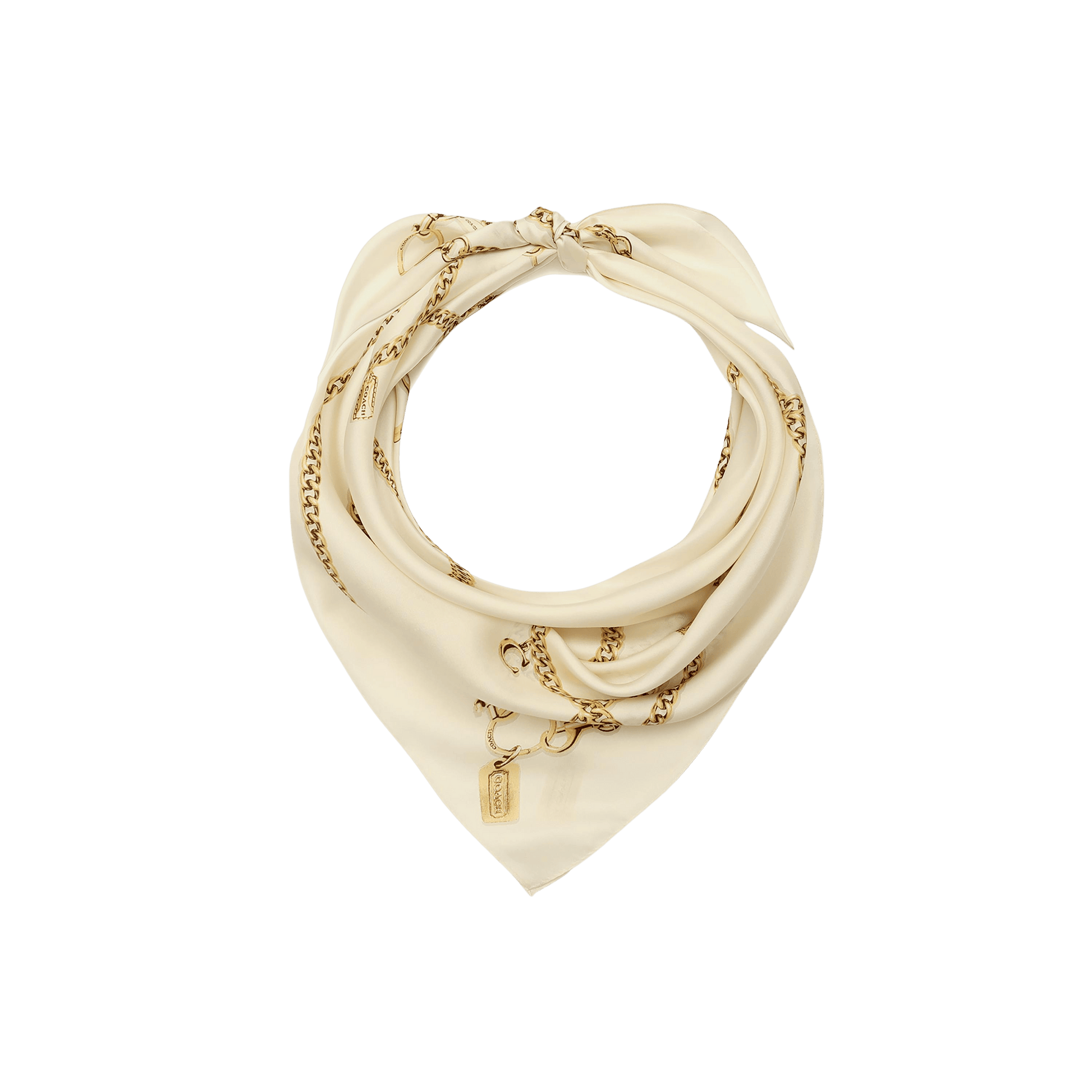 29CEH35-Charms Printed Silk Square-Chalk
