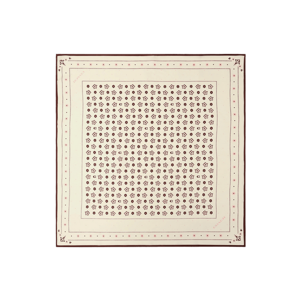 Western Floral Printed Silk Square