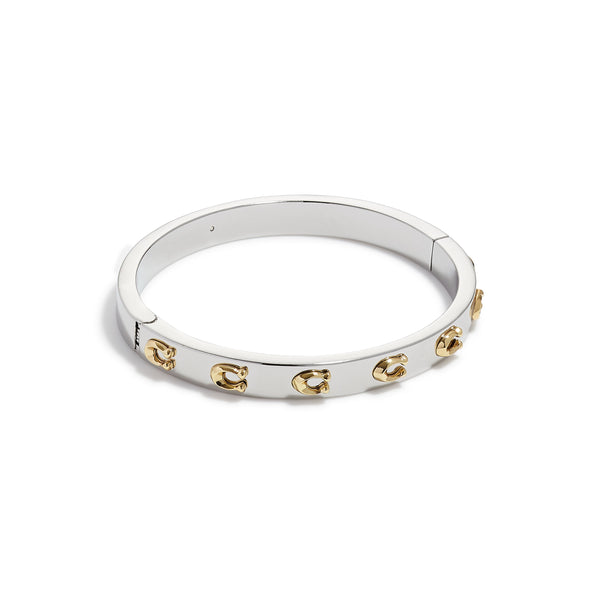 Signature C Hinged Bangle Bracelet