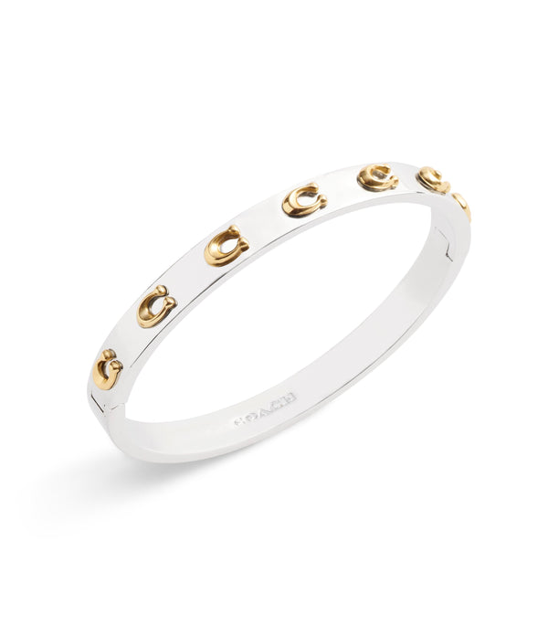 Signature C Hinged Bangle Bracelet