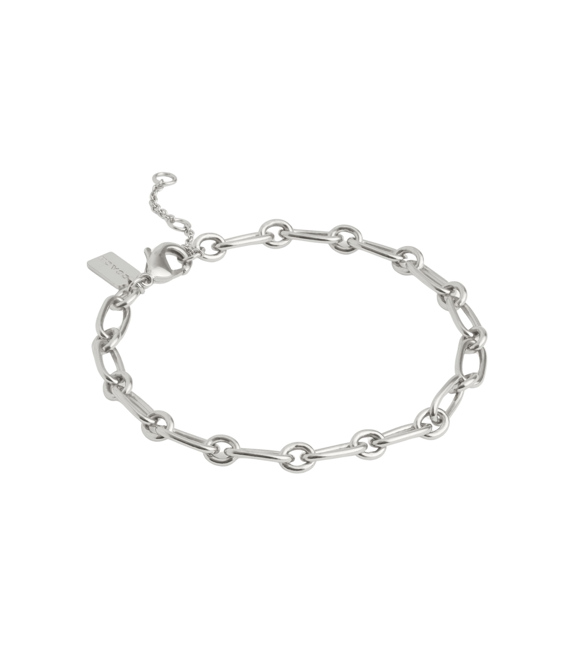 37335952RHO-Starter Chain Link Bracelet-Rhodium