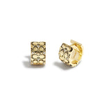 37341903GLD-Signature Quilted Huggie Earrings-Golden Shadow/Gold