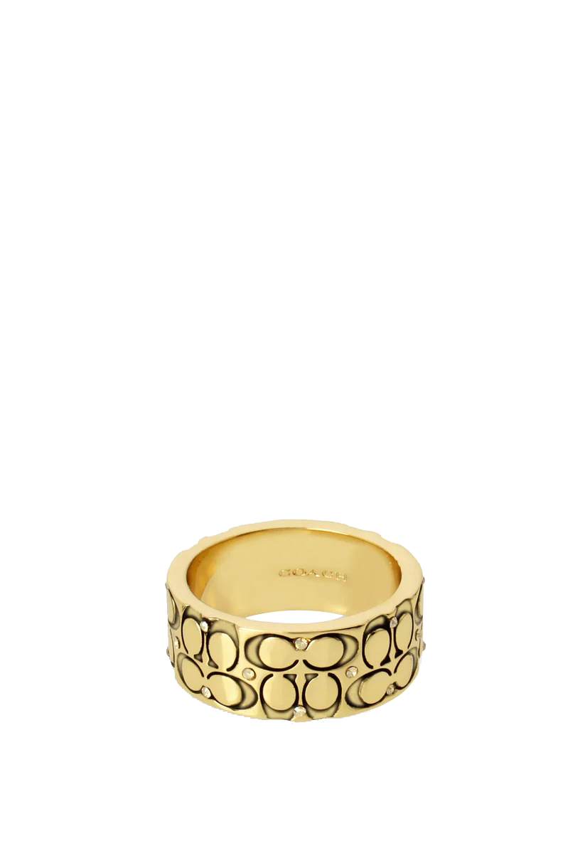 37341908GLD-Signature Quilted Band Ring-Golden Shadow/Gold