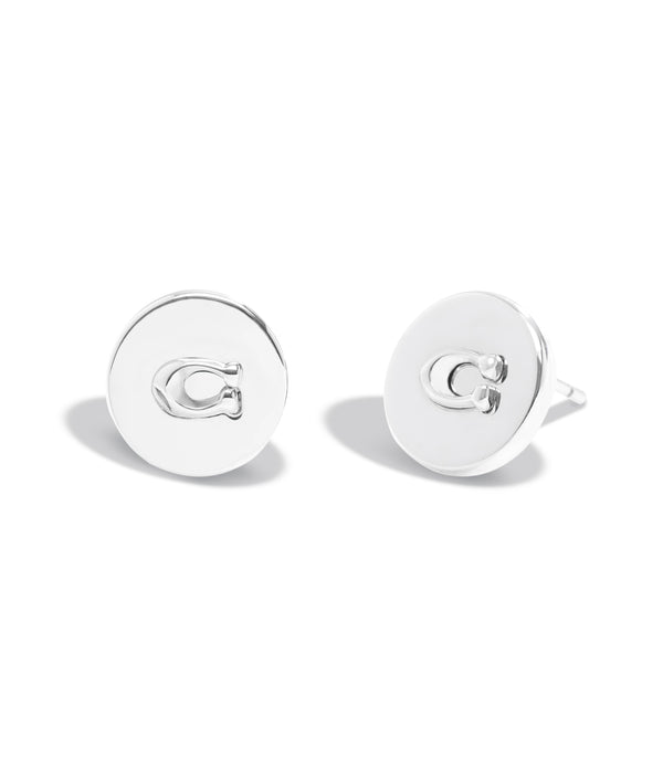 Signature Coin Stud Earrings
