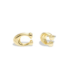 37369816GLD-Signature C Stud Earrings-Gold