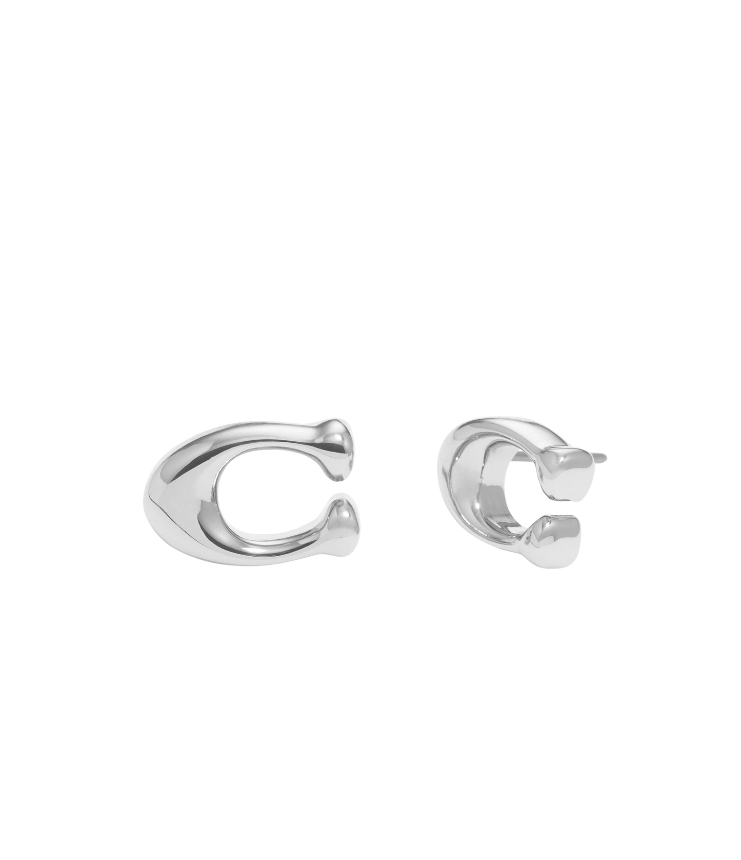 37369816RHO-Signature C Stud Earrings-Rhodium