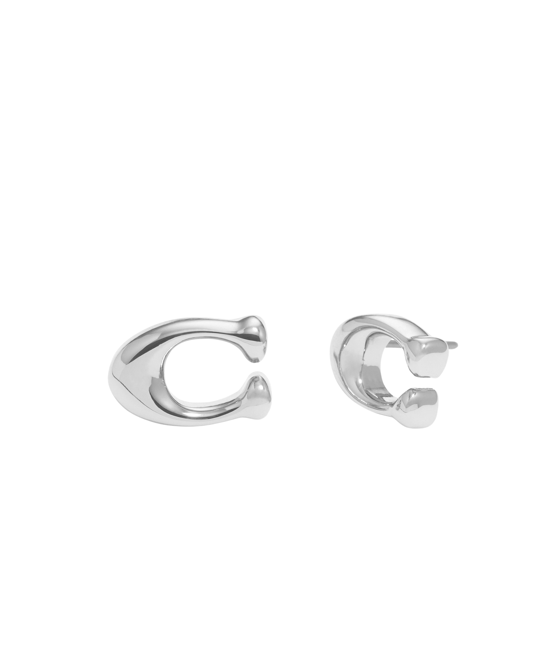 37369816RHO-Signature C Stud Earrings-Rhodium