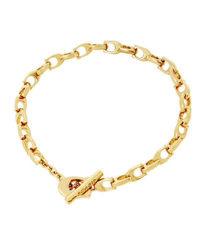 37376745GLD-Signature Link Bracelet-Gold