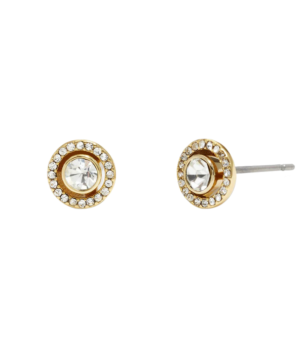 Pave Halo Stud Earrings
