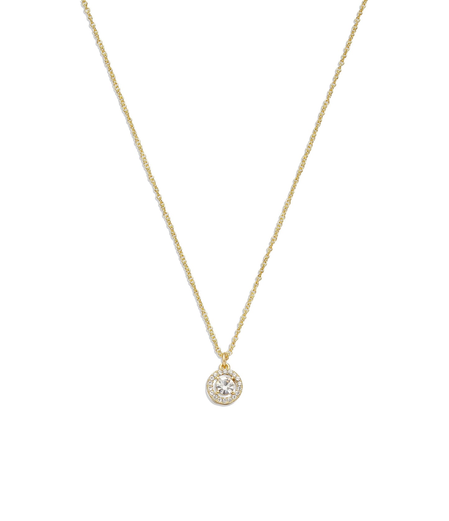 386995gld-pave halo pendant necklace-gold
