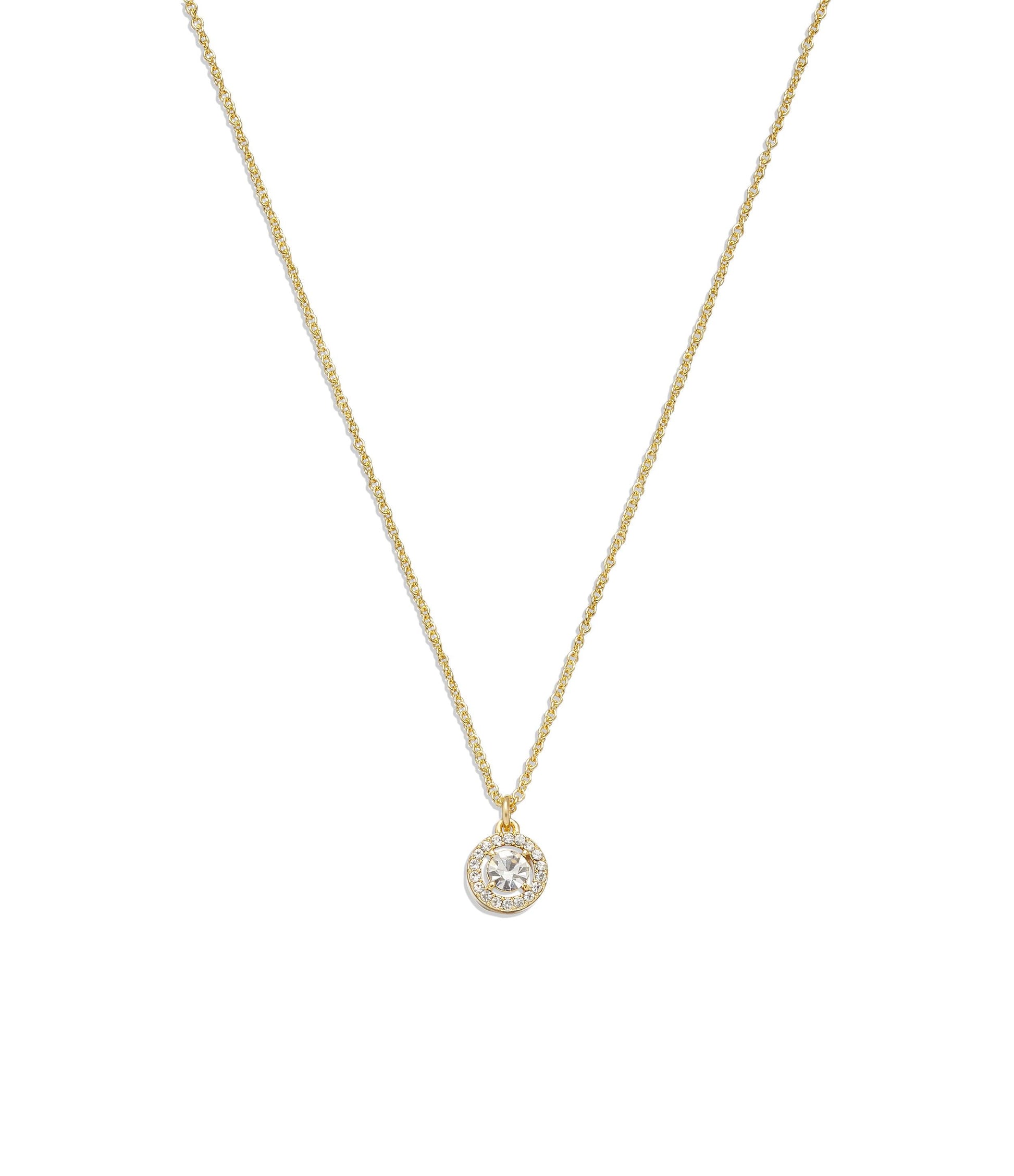 386995gld-pave halo pendant necklace-gold