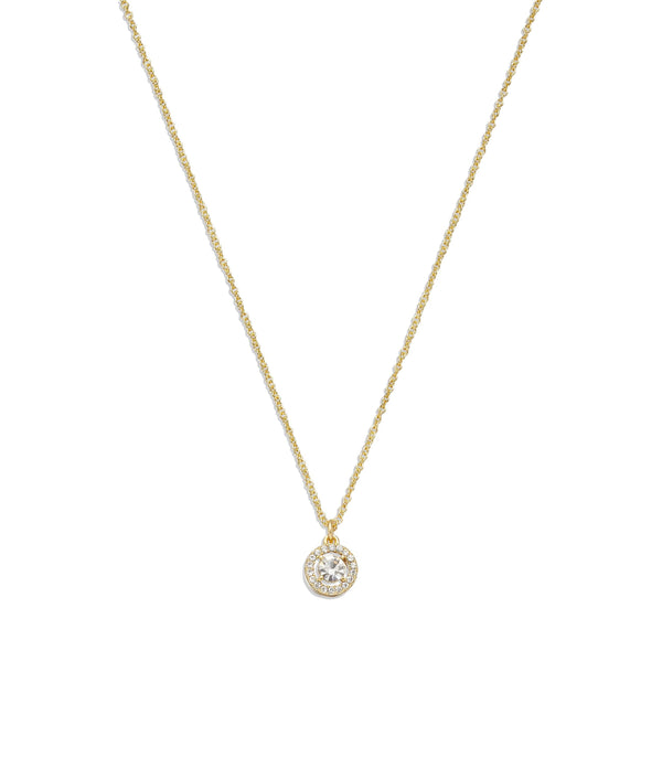 Pave Halo Pendant Necklace
