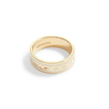 37408102GLD-Signature Band Ring-White/Gold