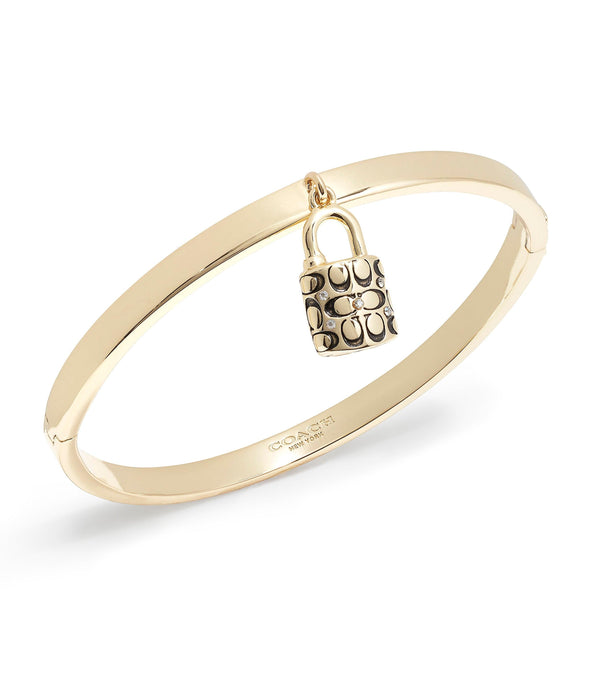 Quilted Padlock Bangle Bracelet