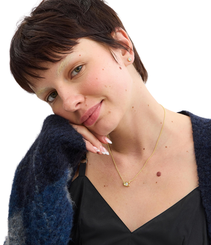 37412845GLD-Signature Necklace & Earring Set-Crystal/Gold