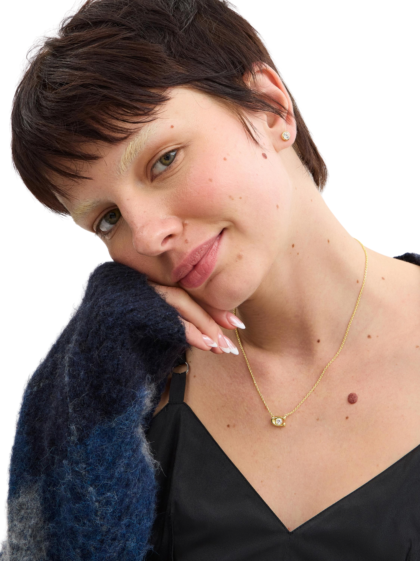 37412845GLD-Signature Necklace & Earring Set-Crystal/Gold