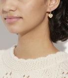 37415420GLD-Resin Heart Pave Huggie Earring-Blush/Gold