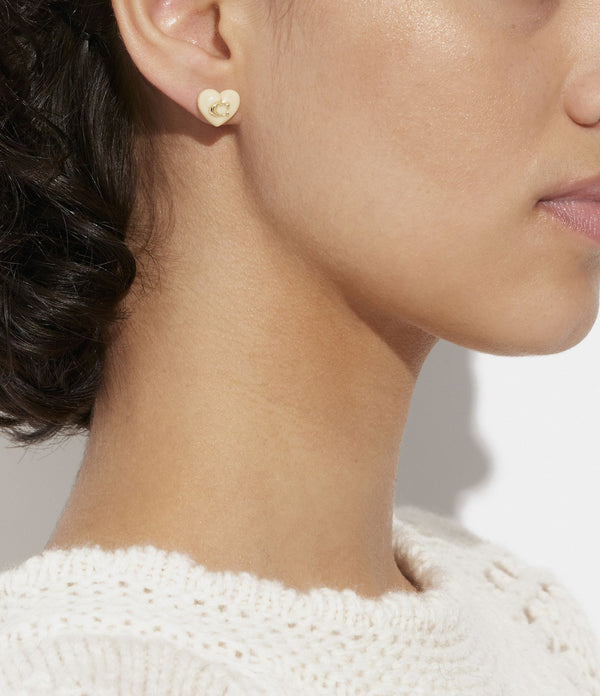Signature Heart Stud Earrings