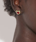 37422733GLD-Heart Stud Earrings