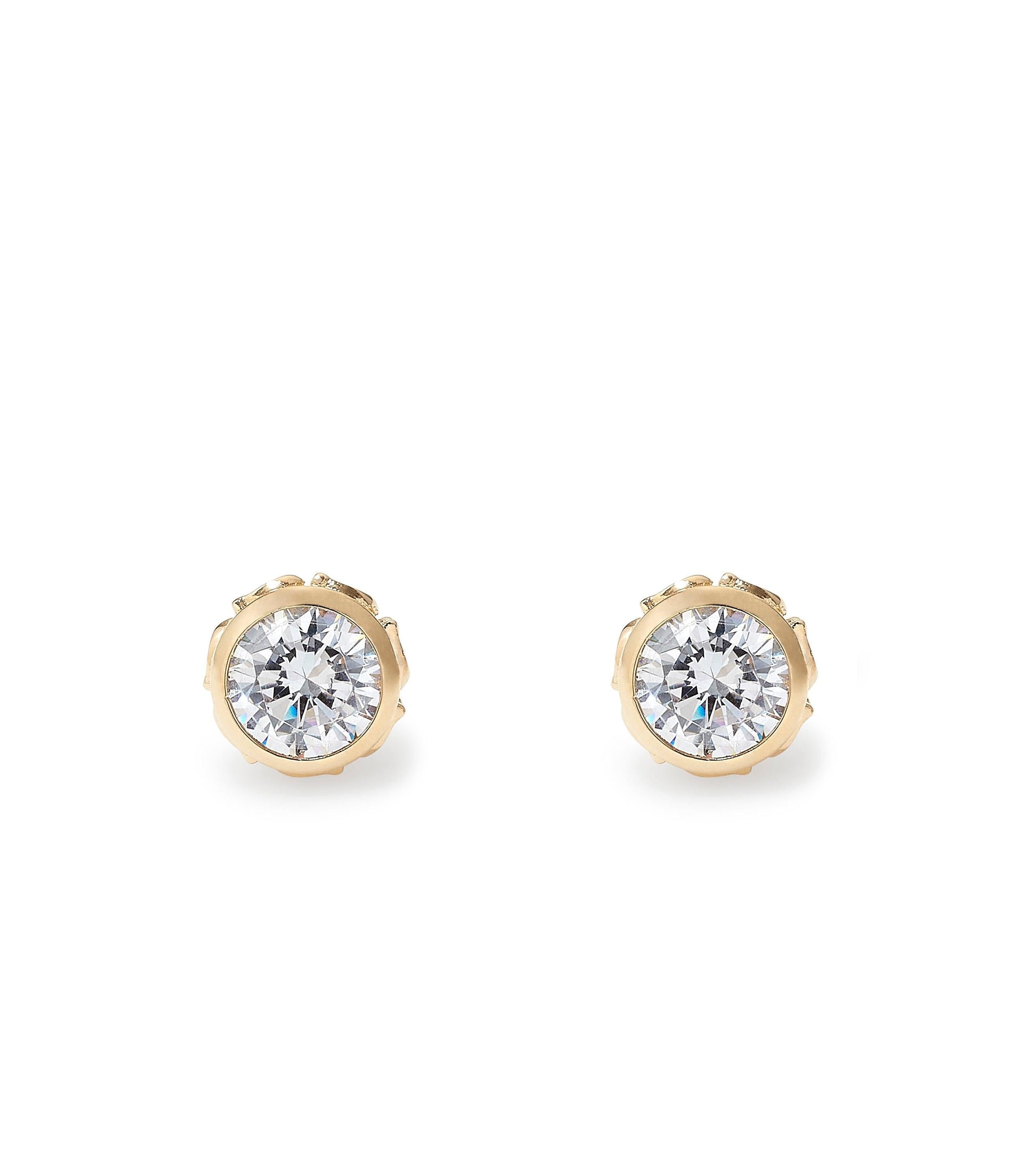 37423484GLD-Stone C Earrings-Crystal/Rhodium