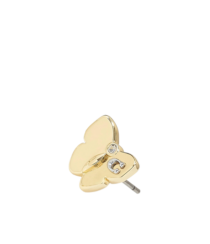 37423839GLD-Signature Butterfly Stud Earrings-Shiny Gold
