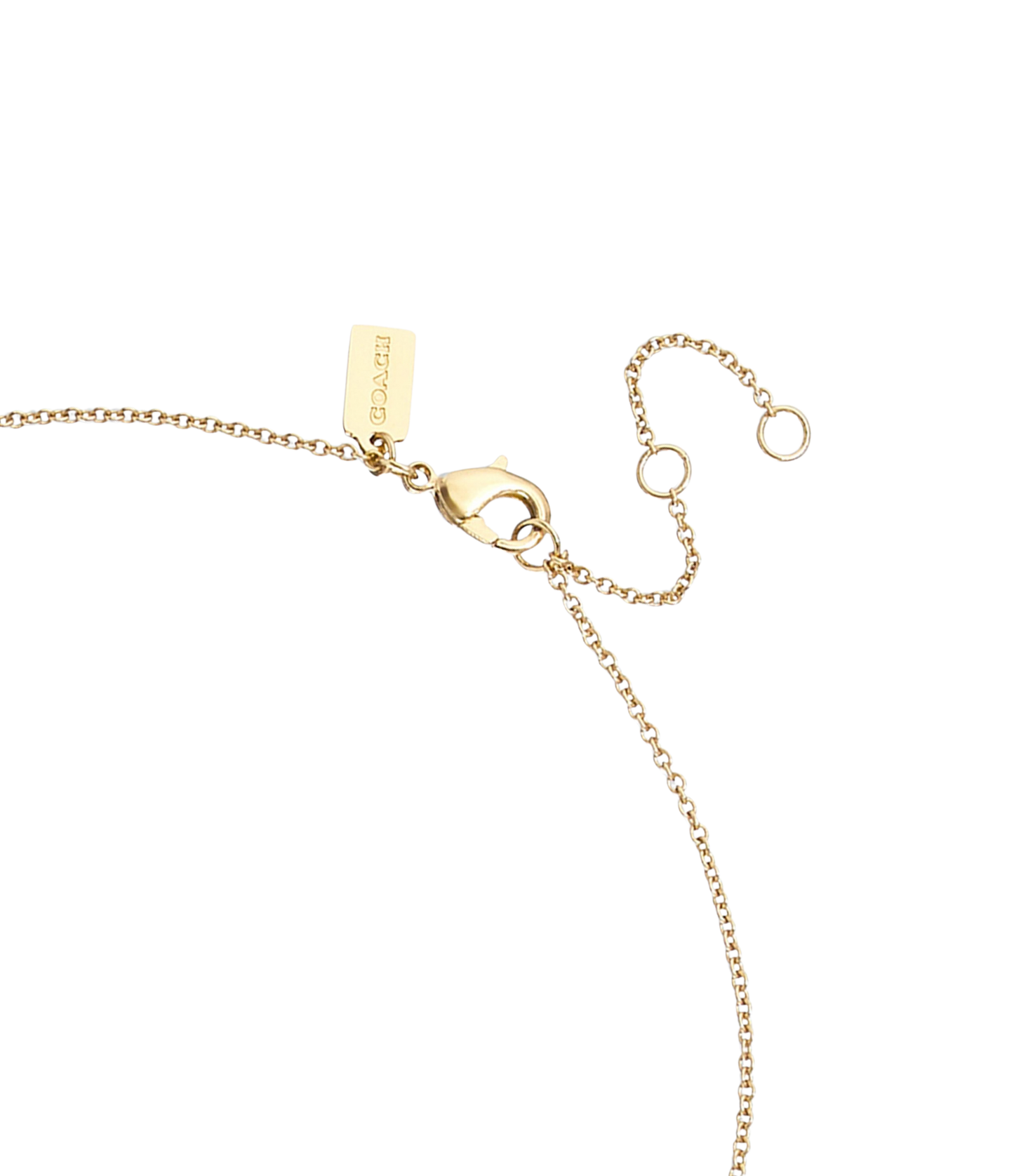37440611GLD-Signature Coin Pearl Pendant Necklace-Pearl/Gold
