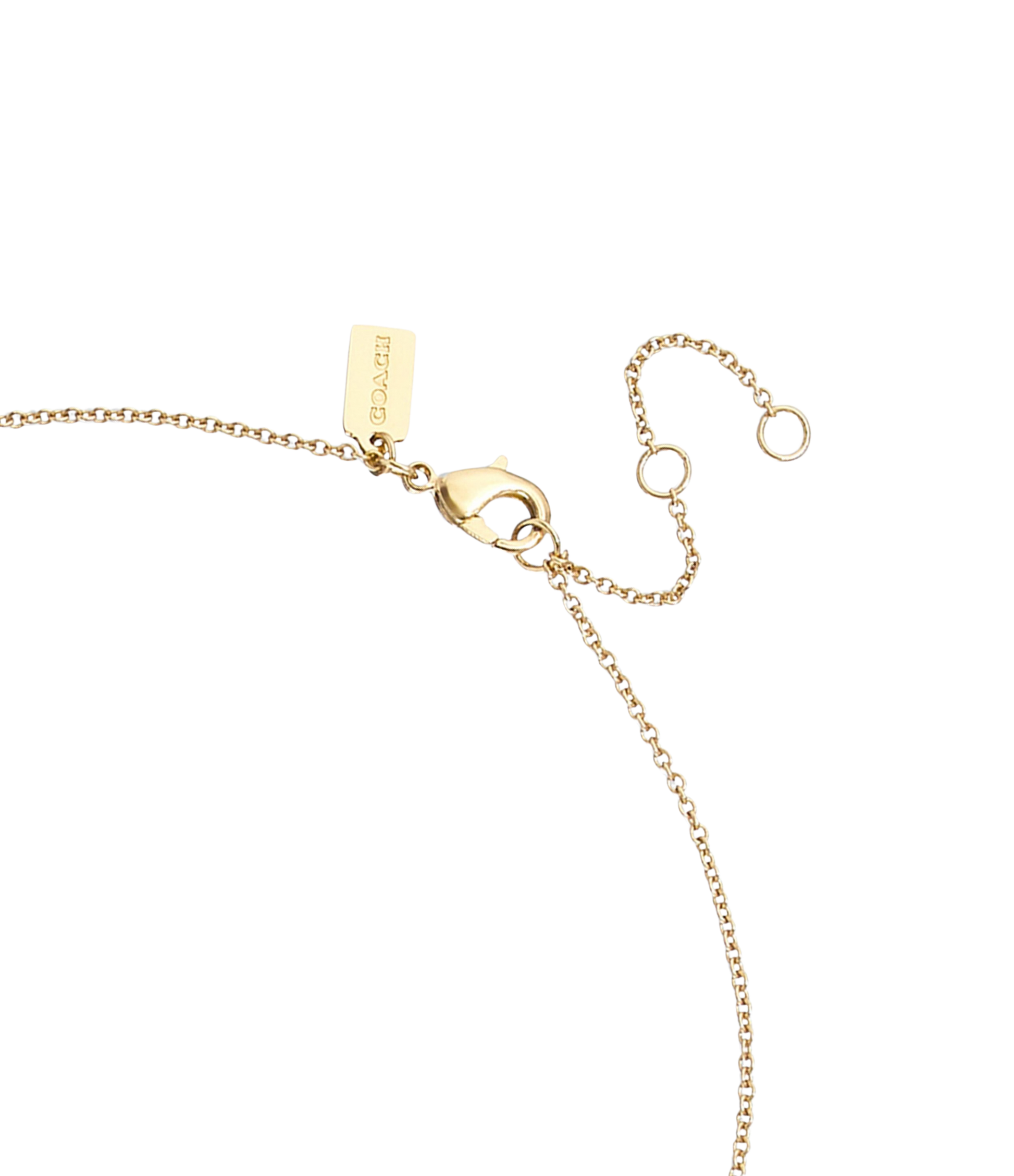 37440611GLD-Signature Coin Pearl Pendant Necklace-Pearl/Gold