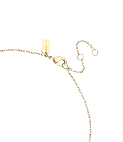 37440611GLD-Signature Coin Pearl Pendant Necklace-Pearl/Gold