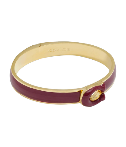 Signature Tabby Bangle Bracelet-448361GLD-Red/Gold