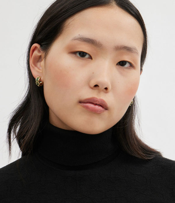 Signature Enamel Hoop Earrings