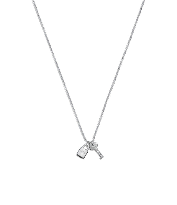 Signature Lock & Key Charm Pendant Necklace