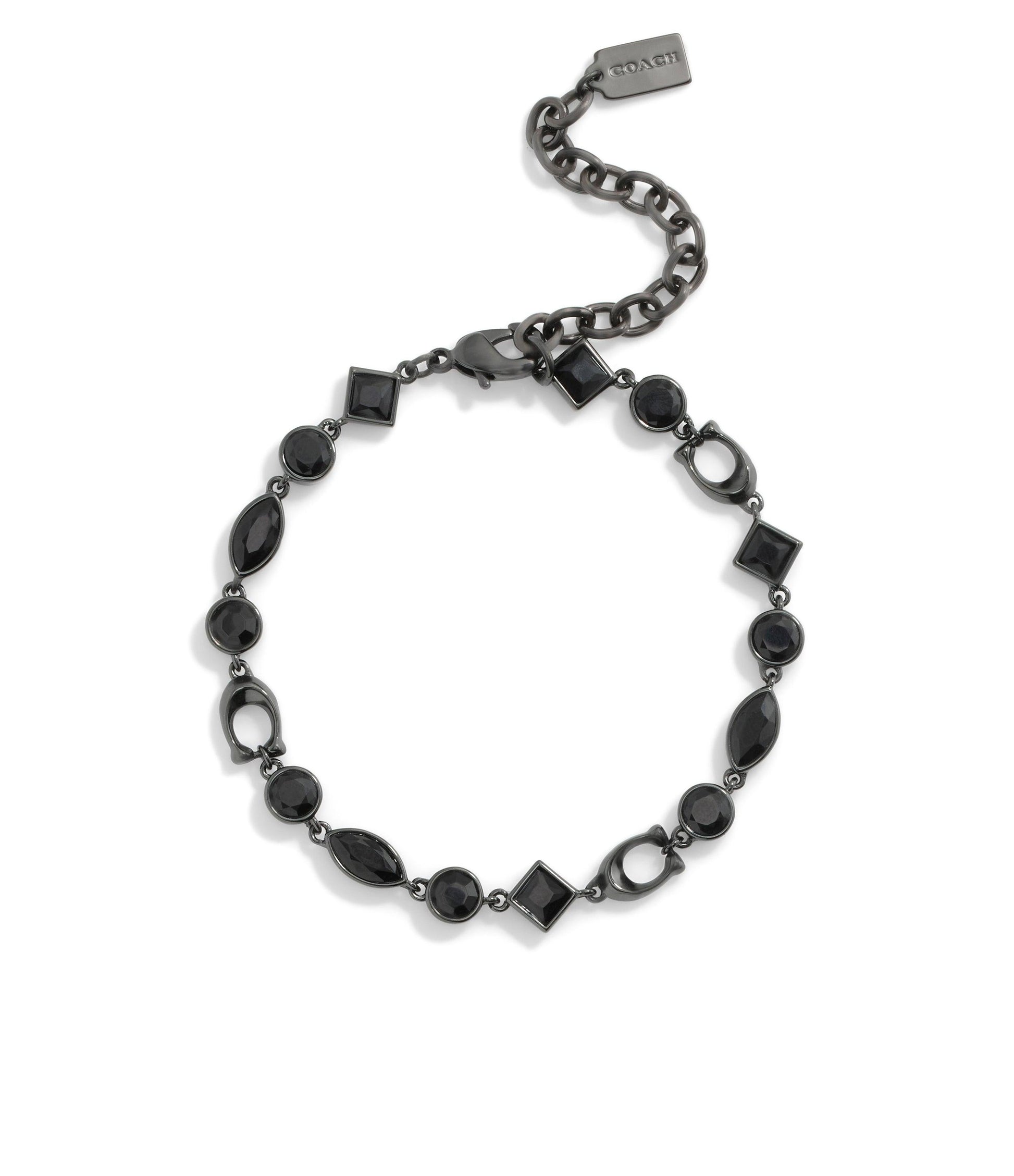 Signature Gem Bracelet-450357HEM-Black/Rhodium