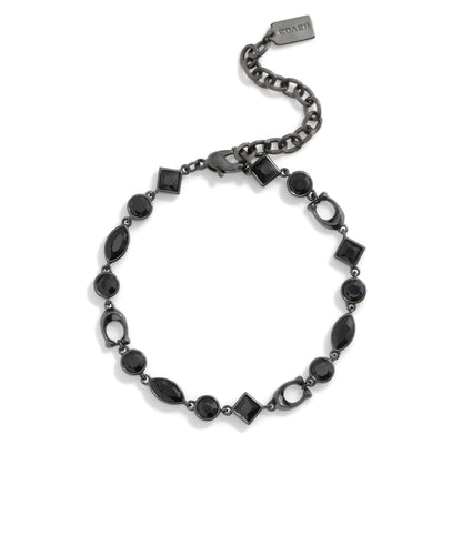 Signature Gem Bracelet-450357HEM-Black/Rhodium
