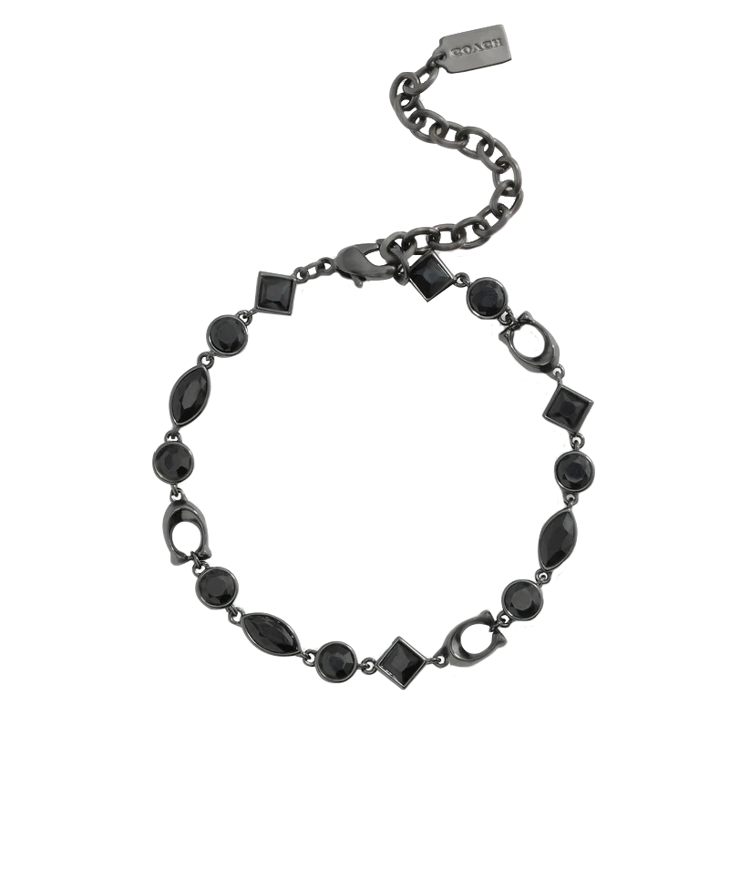 Signature Gem Bracelet-450357HEM-Black/Rhodium