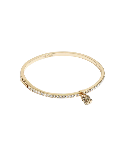 Iconic Padlock Tennis Bangle Bracelet-450413GLD-Crystal/Gold