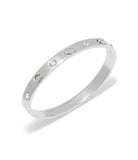 37455892RHO-Signature Stone Bangle Boxed Bracelet-Rhodium