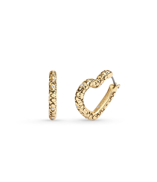 أقراط حلقات بتصميم قلب