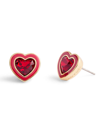 Enamel Heart Boxed Jewelry Set-37460451Gld-Red