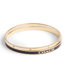 37463839GLD-Signature Duo Bangle Boxed Set-Black/Gold