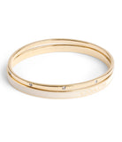 37463839GLD-Signature Duo Bangle Boxed Set-White/Gold