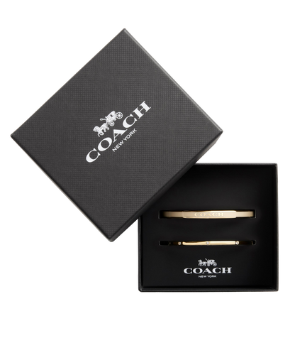 37463839GLD-Signature Duo Bangle Boxed Set-White/Gold