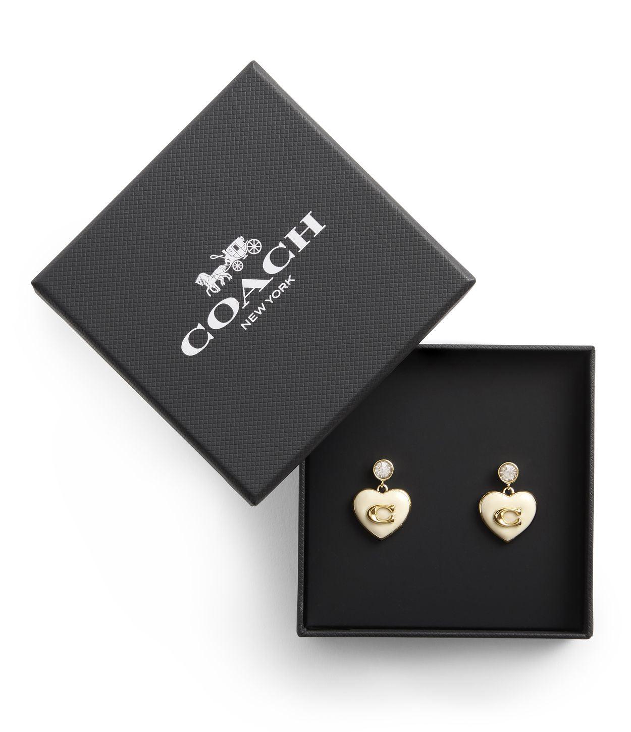 Signature Heart Drop Boxed Earrings-37463845Gld-Chalk