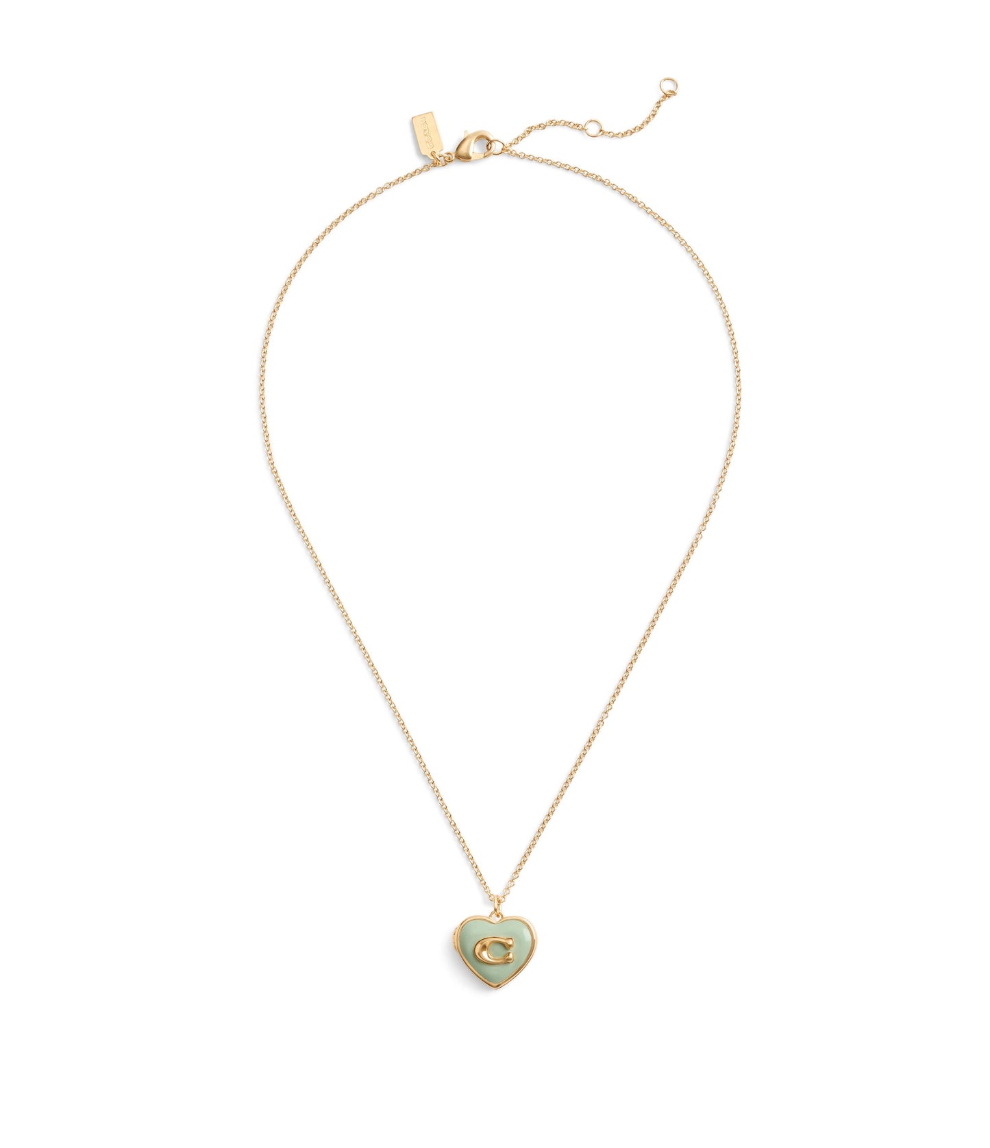 37469933GLD-Enamel Heart Short Pendant Boxed Necklace
