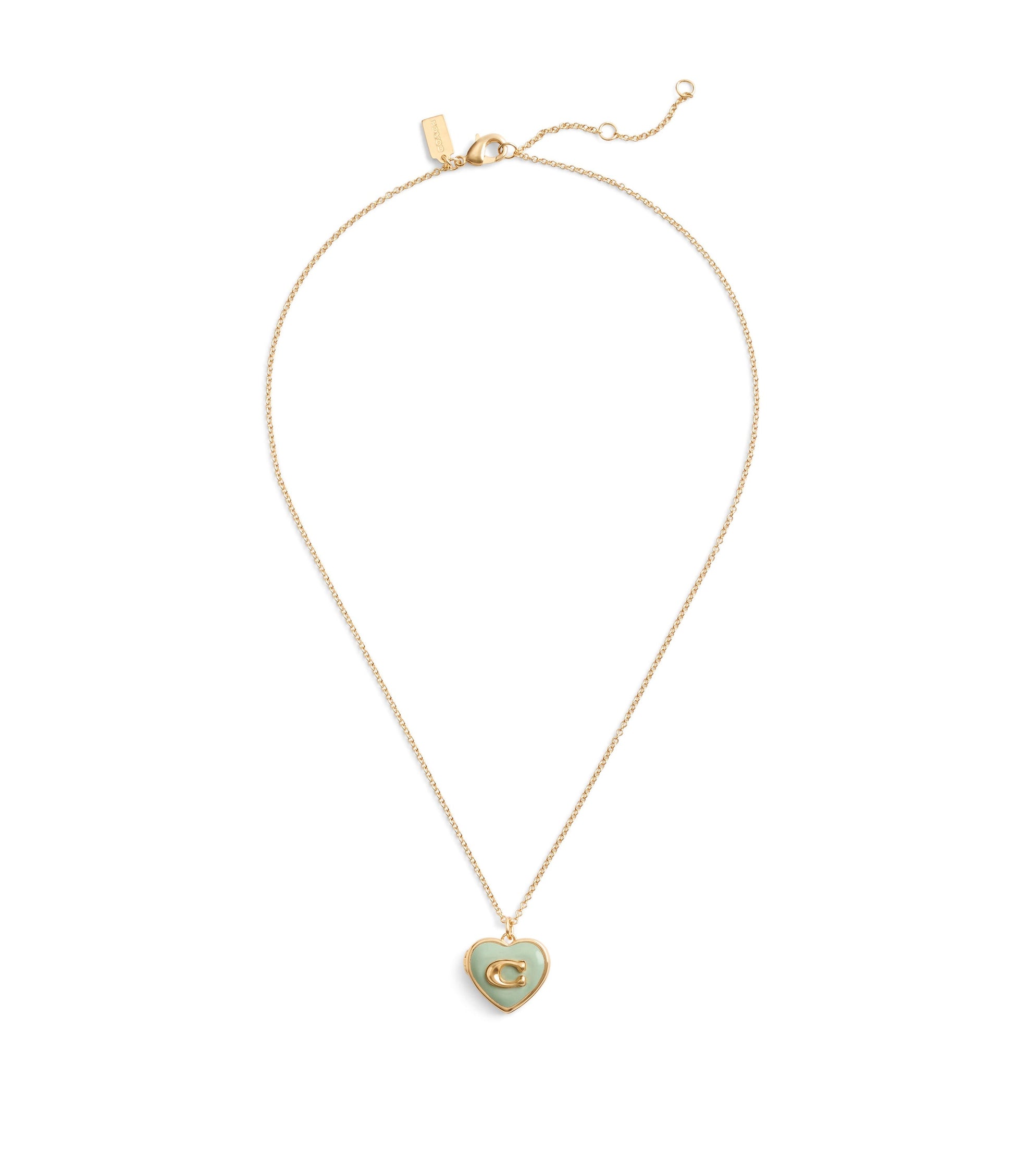 37469933GLD-Enamel Heart Short Pendant Boxed Necklace